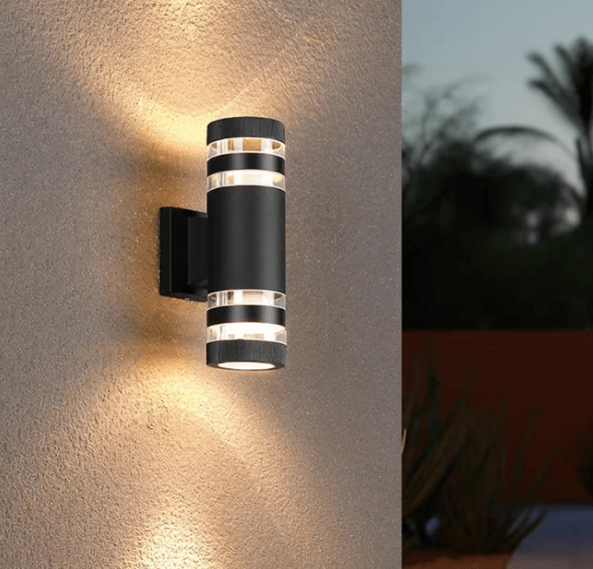 Up Down Black Outdoor Wall Sconce - Lattea Global