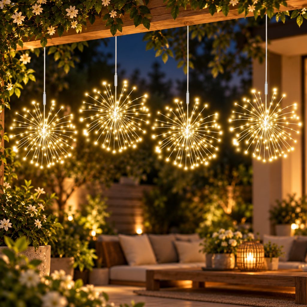 USB LED Starburst Christmas Lights with 8 Lighting Modes