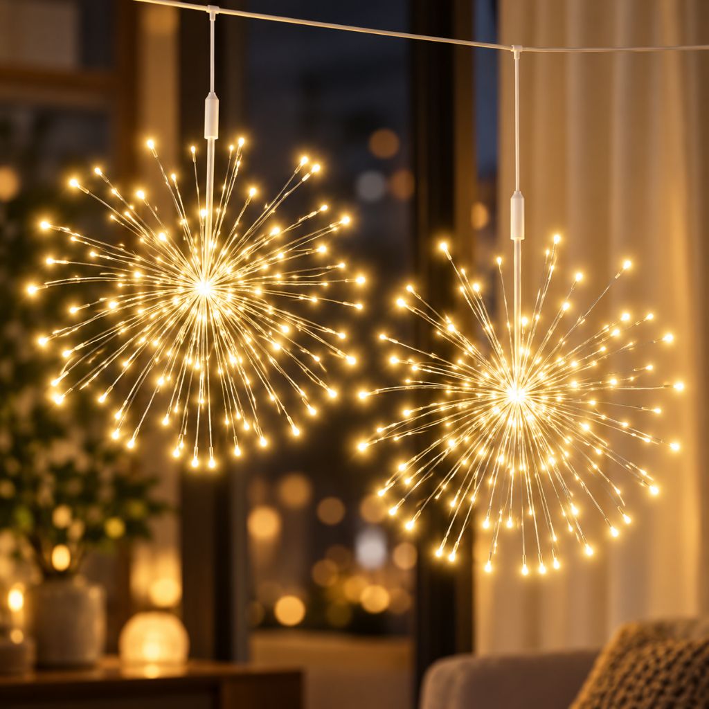 USB LED Starburst Christmas Lights with 8 Lighting Modes