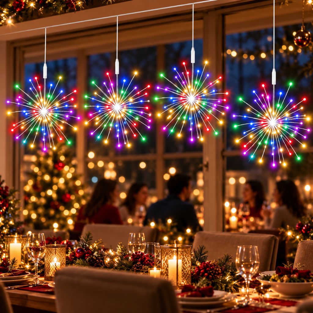 USB LED Starburst Christmas Lights with 8 Lighting Modes