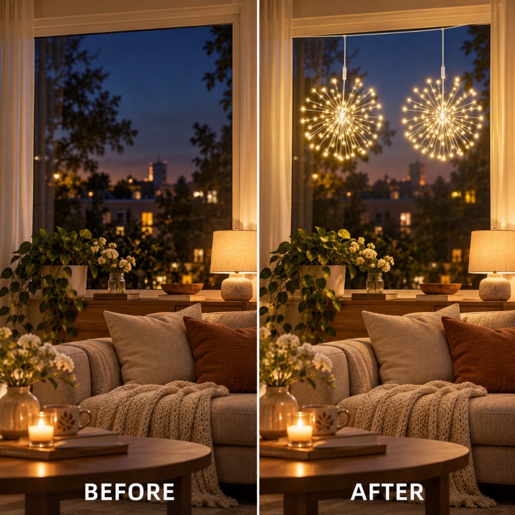 USB LED Starburst Christmas Lights with 8 Lighting Modes