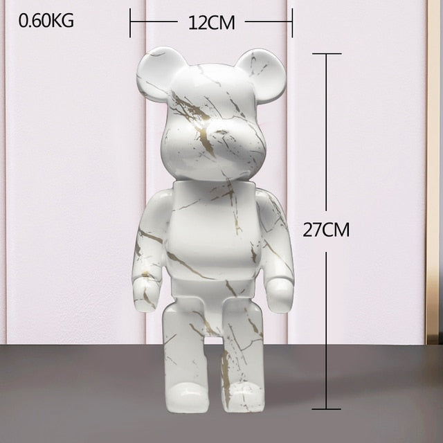 Resin Bear Sculpture with Graffiti Street Art Design