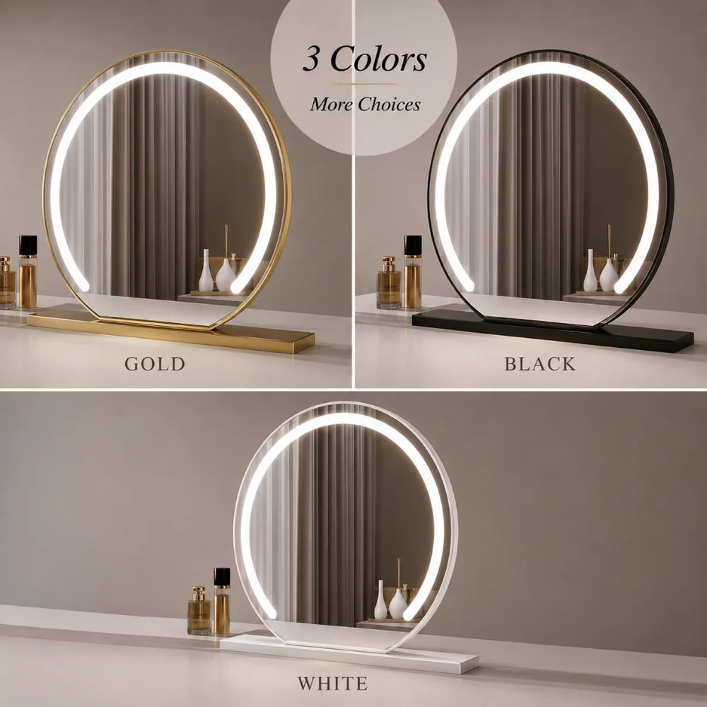 Vanity makeup mirror 15x magnification touch with led lights – view 6