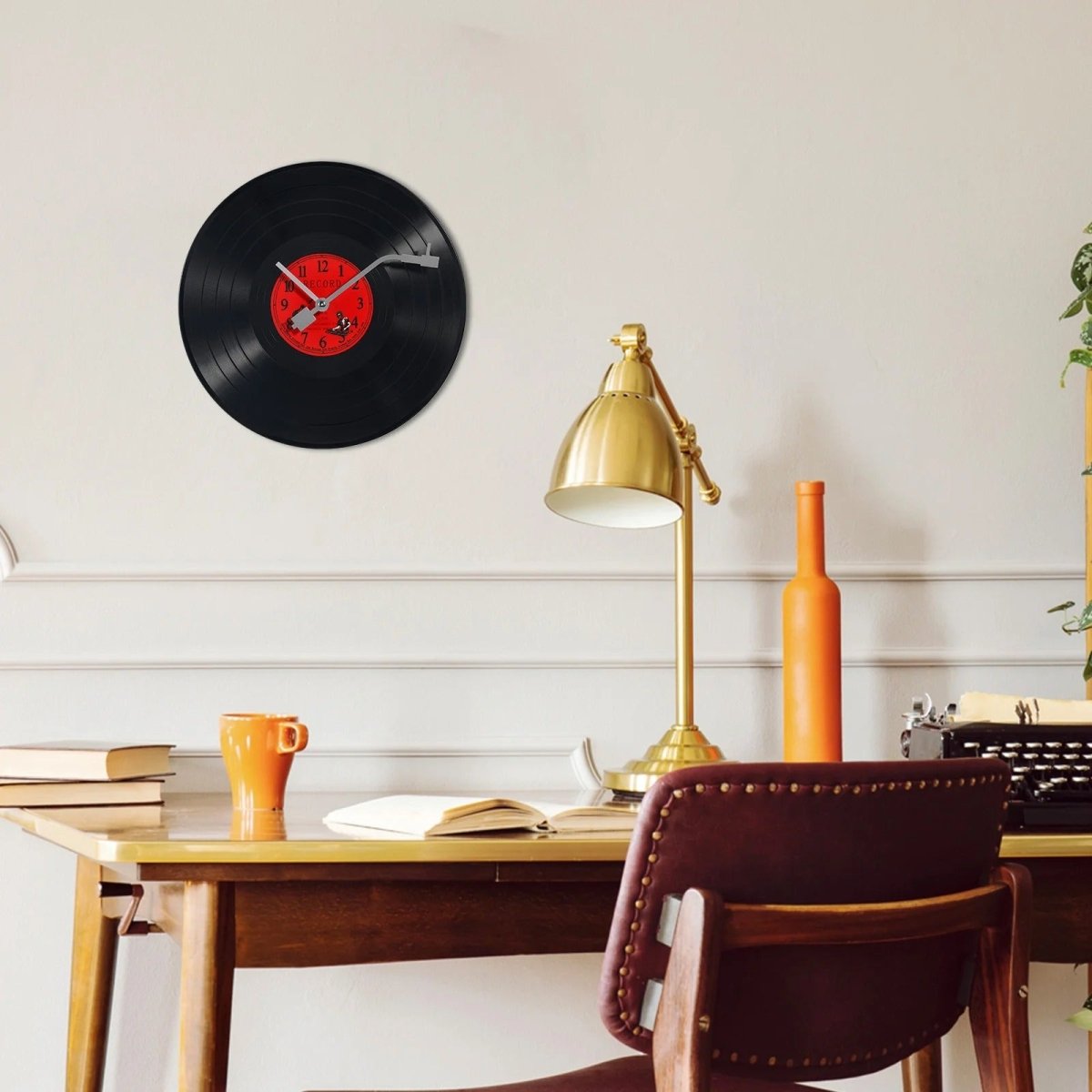 Vinyl Record Wall Clock Vintage Decor - Lattea Global