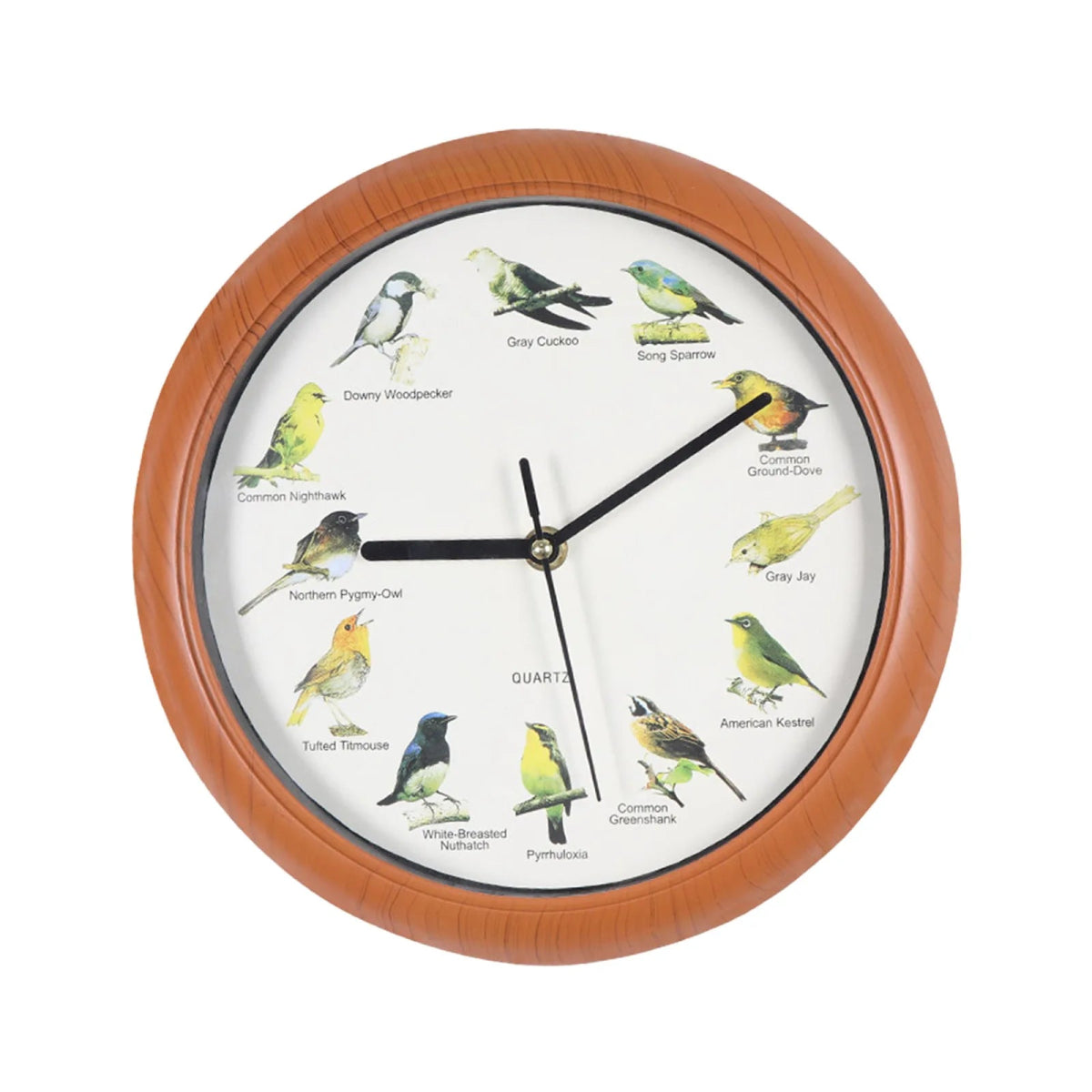 Wall Clock Decorative Timepiece Bird Chirping Sounds - Lattea Global