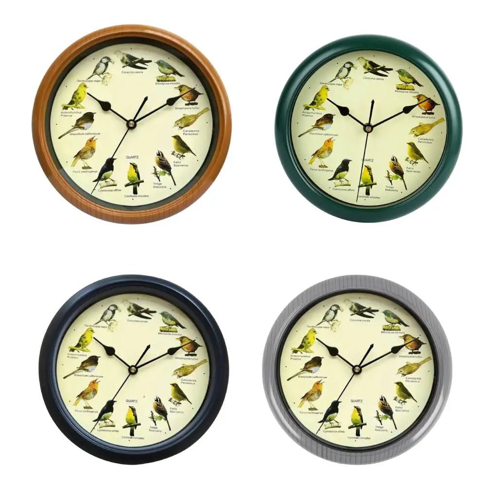 Wall Clock Decorative Timepiece Bird Chirping Sounds - Lattea Global