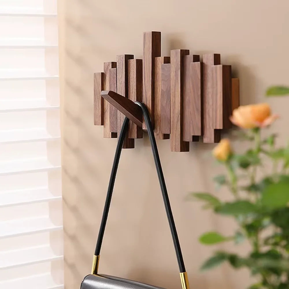 Wall-mounted coat rack premium wood wall hooks – view 3