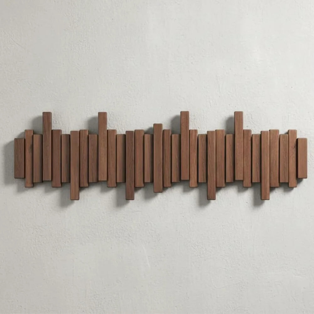 Wall-mounted coat rack premium wood wall hooks – view 11