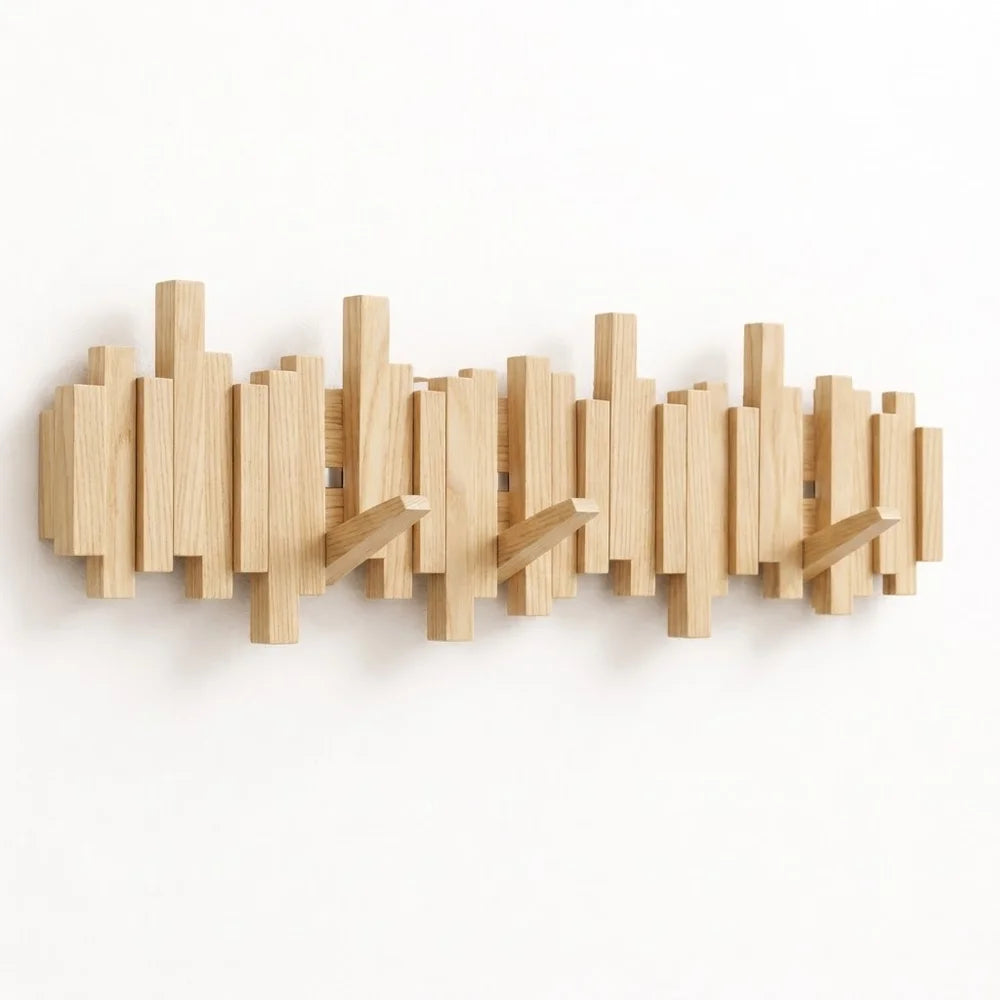 Wall-mounted coat rack premium wood wall hooks – view 25