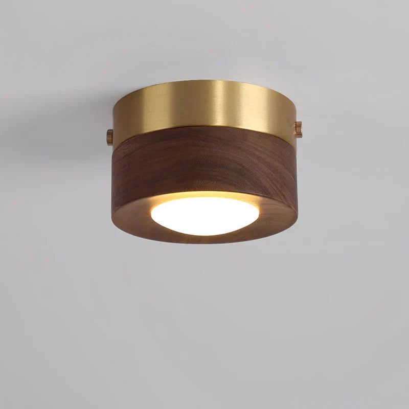 Walnut Wood LED Ceiling Spotlight