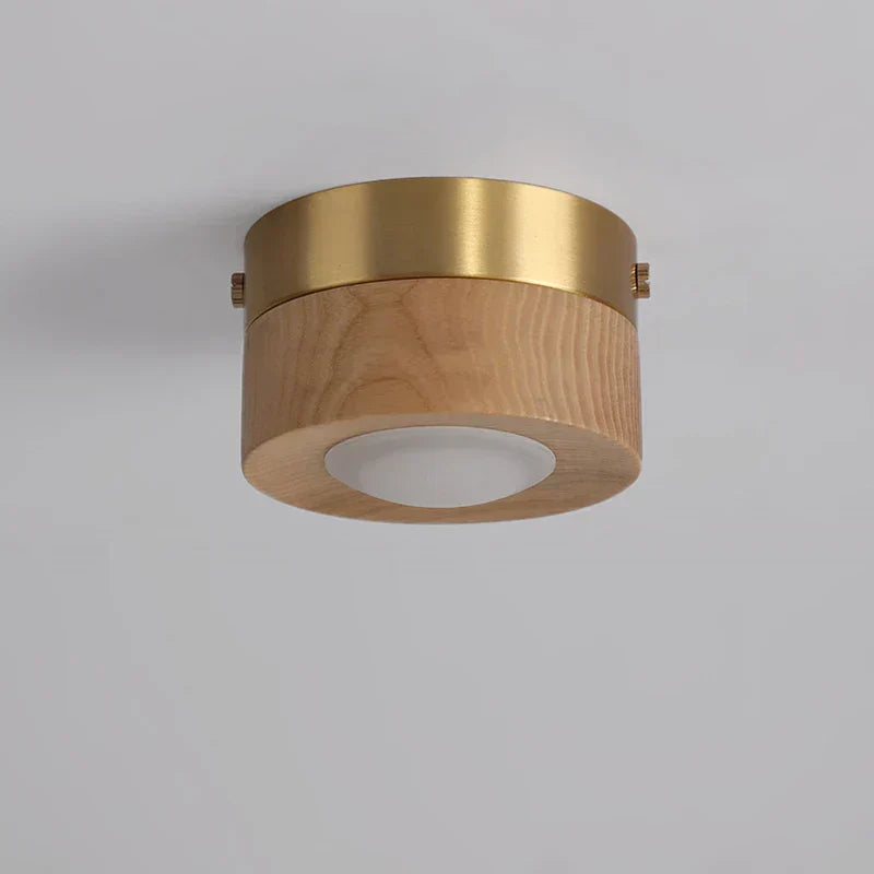 Walnut Wood LED Ceiling Spotlight