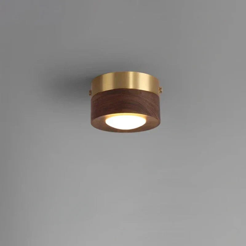 Walnut Wood LED Ceiling Spotlight