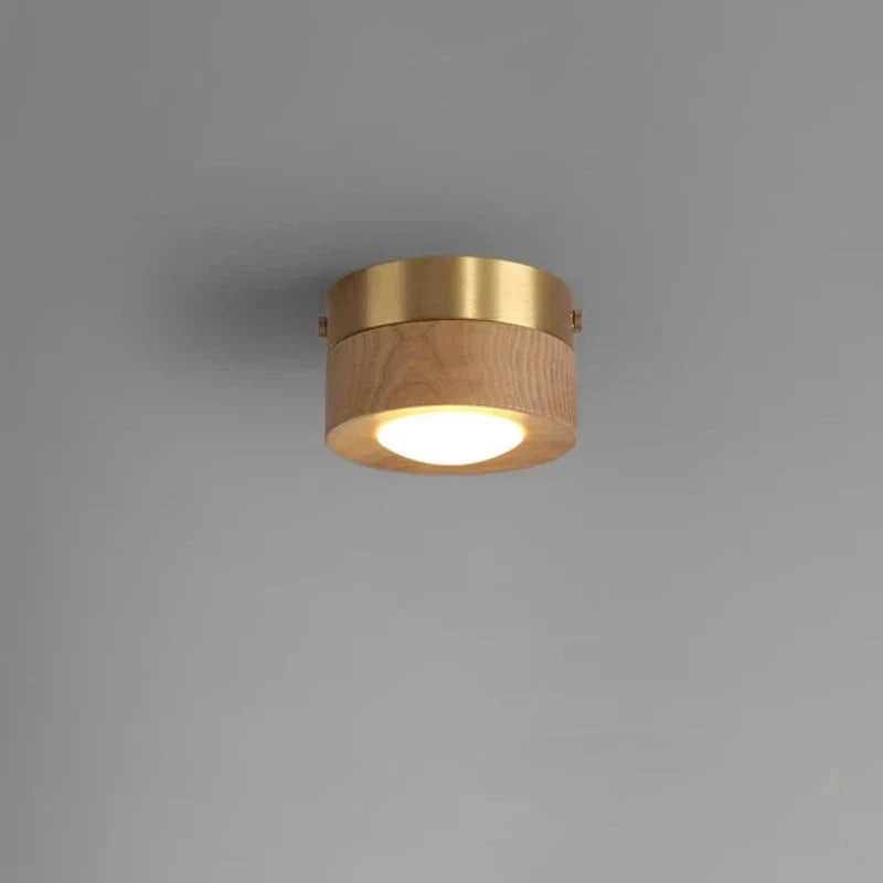 Walnut Wood LED Ceiling Spotlight