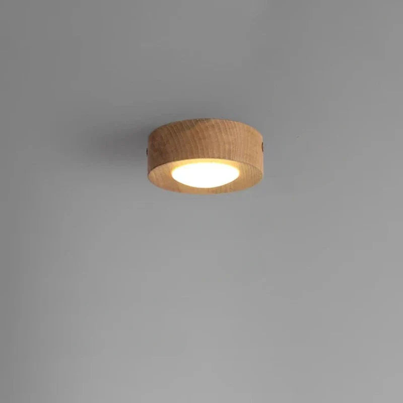 Walnut Wood LED Ceiling Spotlight