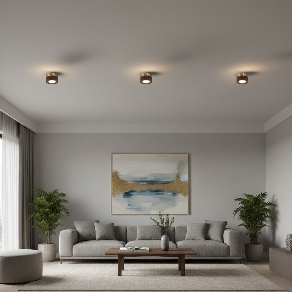 Walnut Wood LED Ceiling Spotlight