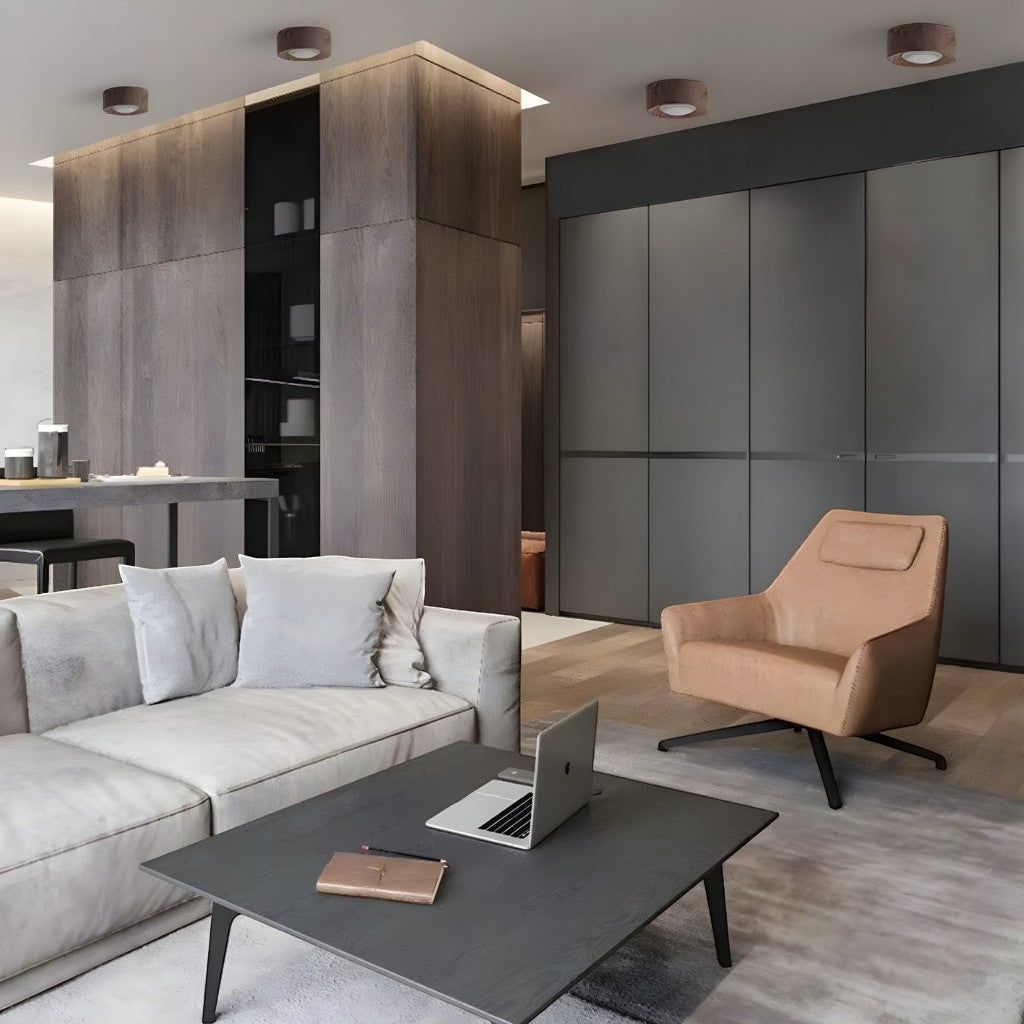 Walnut Wood LED Ceiling Spotlight