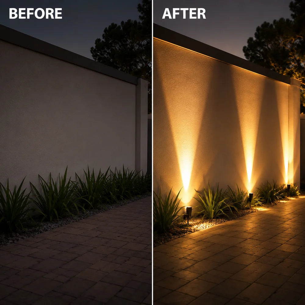 Waterproof led solar spotlight multi-zoom landscape lighting - view 3