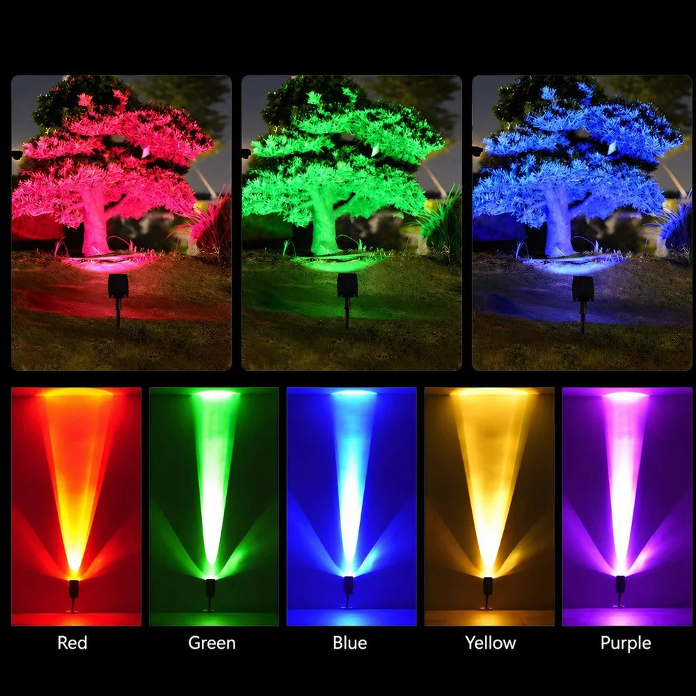 Waterproof led solar spotlight multi-zoom landscape lighting - view 12