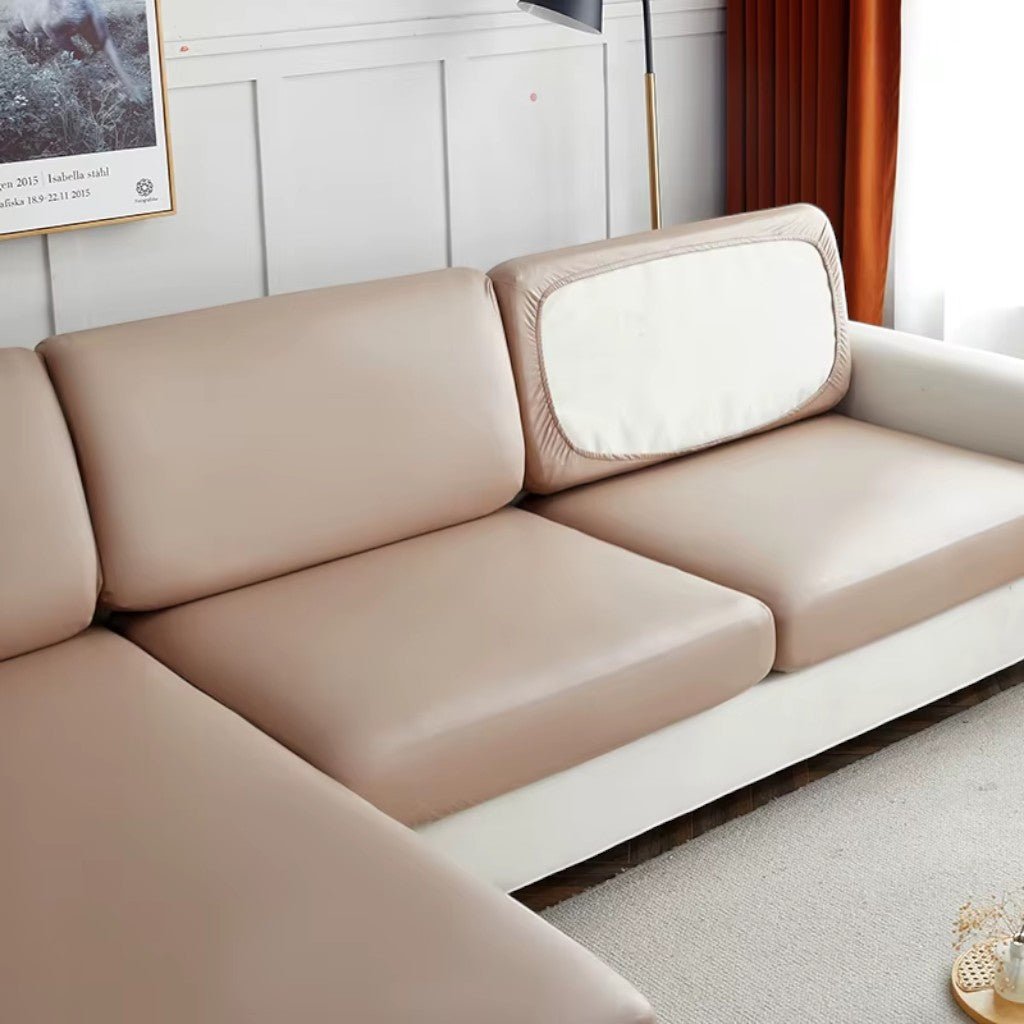 Waterproof PU Leather Sofa Cushion Cover Stretch Non - Slip - Lattea Global