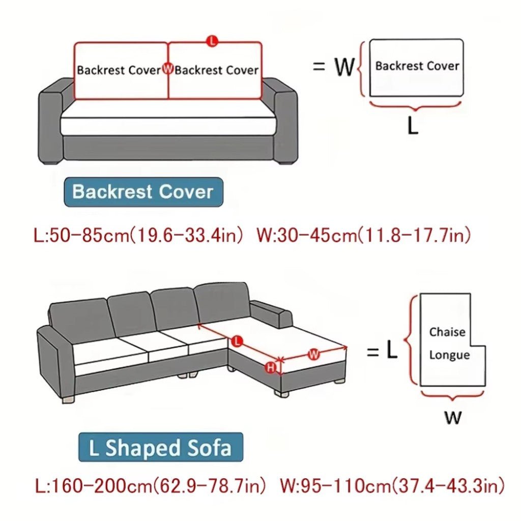 Waterproof Sofa Cushion Cover Stretch Chenille - Non - Slip Elastic Fit - Lattea Global