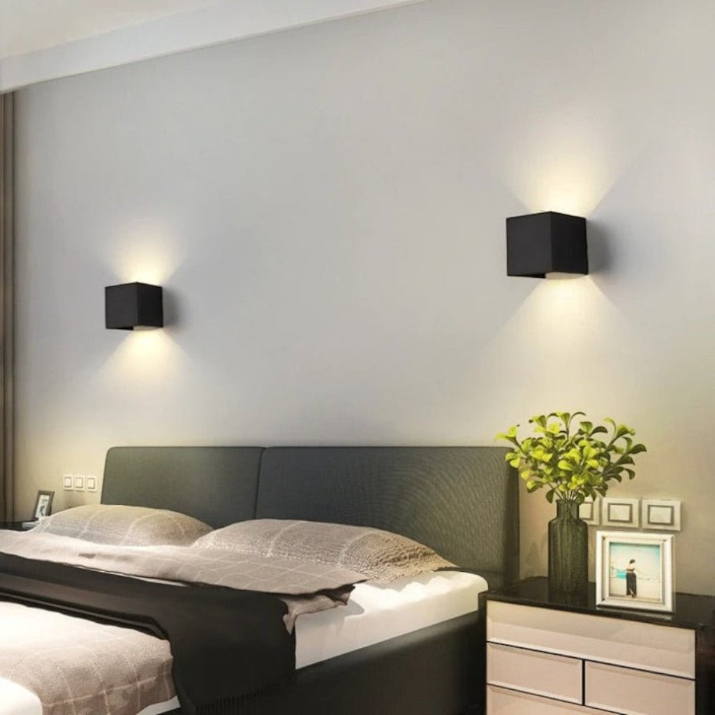 Weatherproof Cube Up Down Wall Light