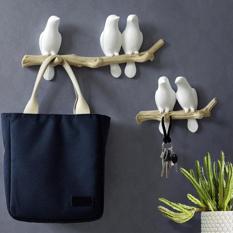 Whimsical Bird Wall Hooks