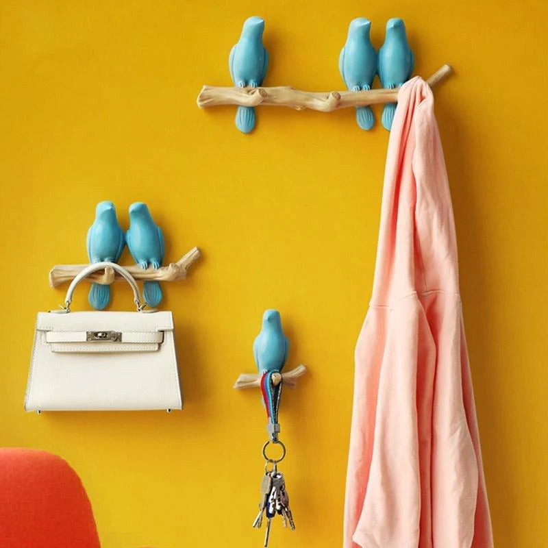 Whimsical Bird Wall Hooks