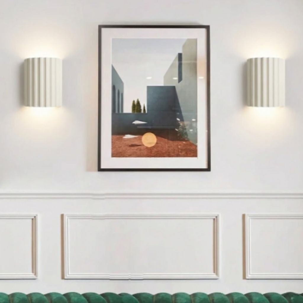 White Nordic Minimalist LED Wall Lamp - Macaron Resin - Lattea Global