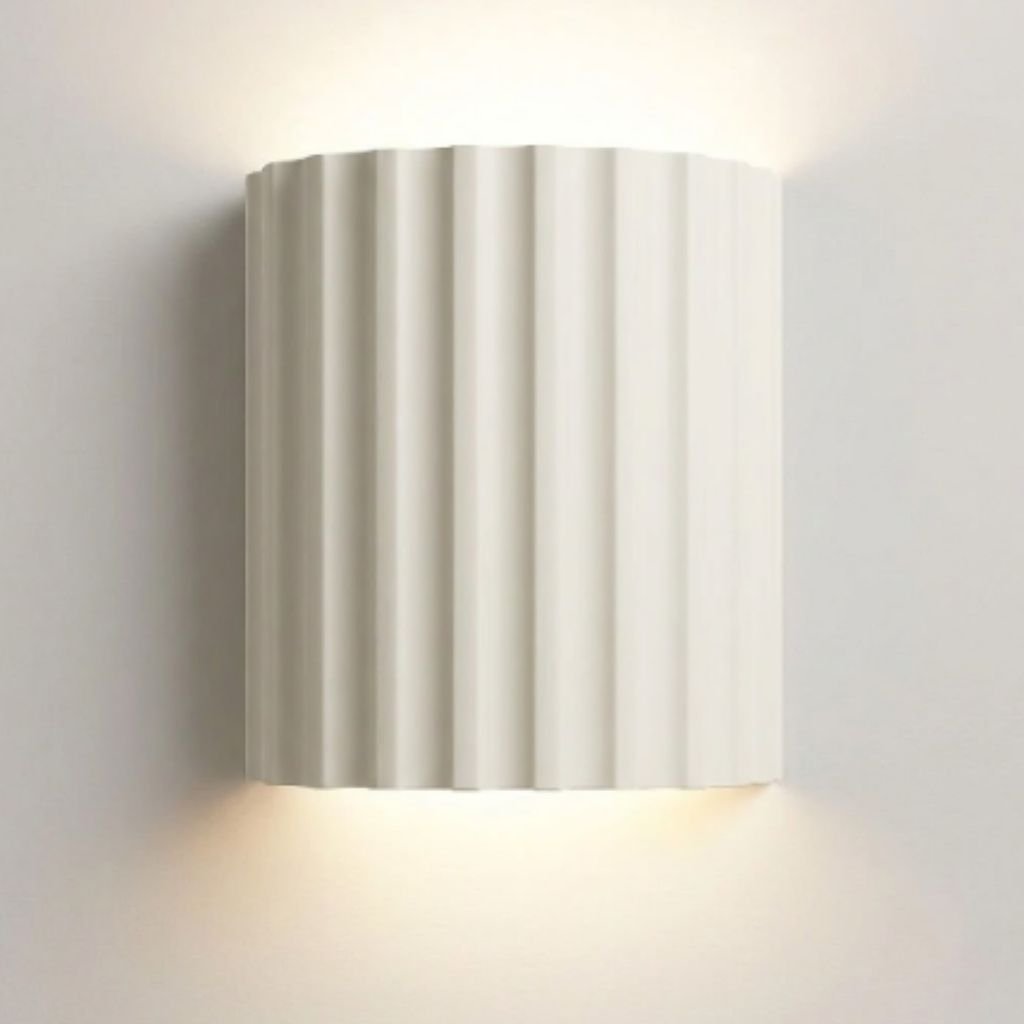 White Nordic Minimalist LED Wall Lamp - Macaron Resin - Lattea Global