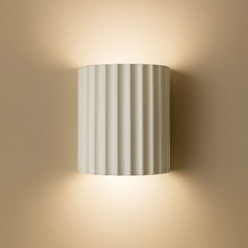 White Nordic Minimalist LED Wall Lamp - Macaron Resin