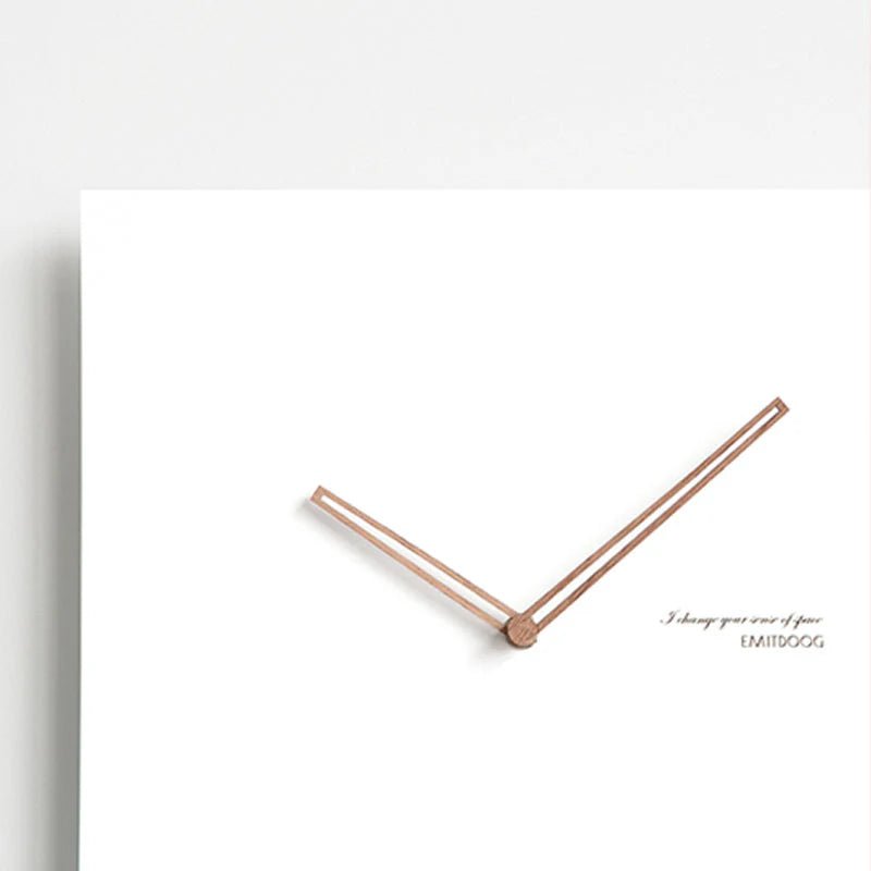 White Quadrangle Wall Clock – Minimalist & Eco - Friendly Design - Lattea Global