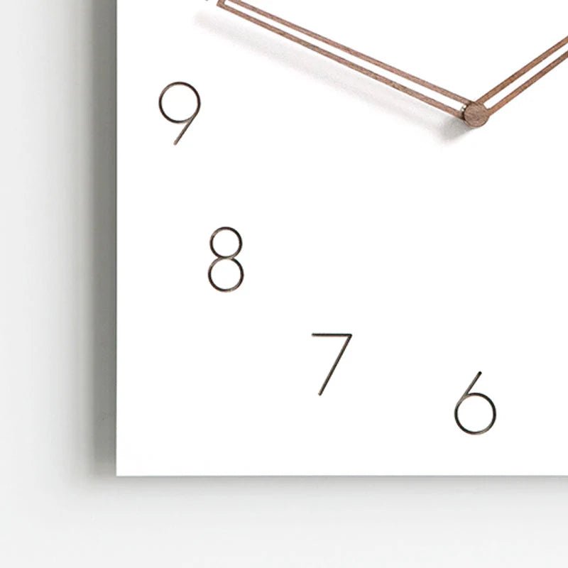 White Quadrangle Wall Clock – Minimalist & Eco - Friendly Design - Lattea Global