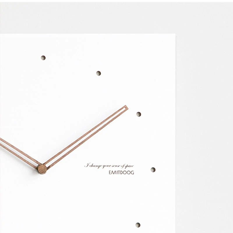 White Quadrangle Wall Clock – Minimalist & Eco - Friendly Design - Lattea Global