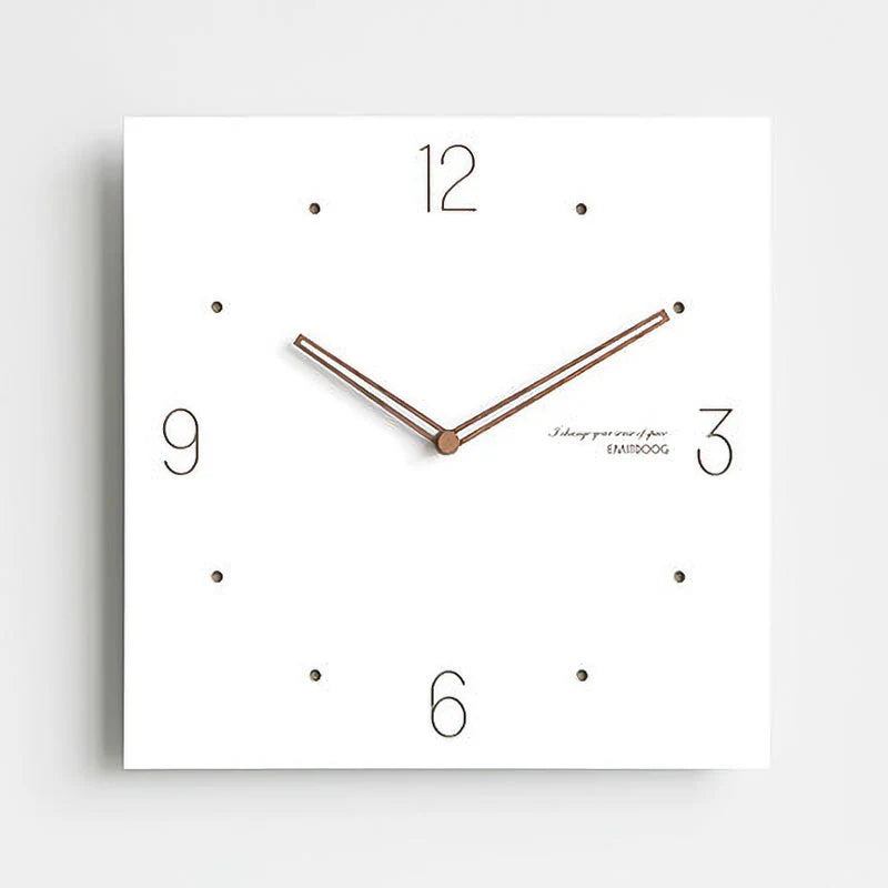 White Quadrangle Wall Clock – Minimalist & Eco-Friendly Design