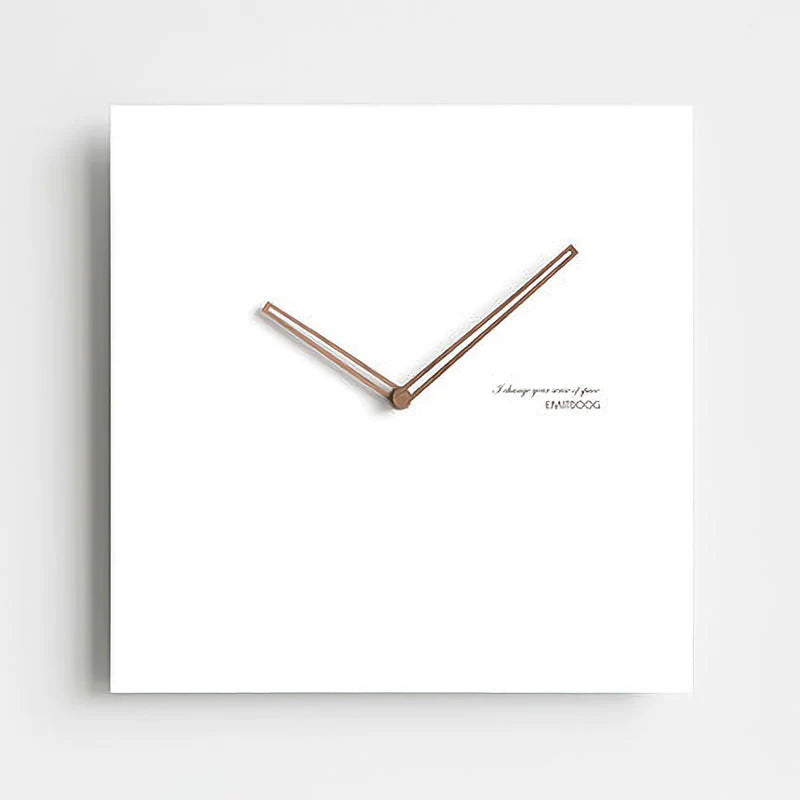 White Quadrangle Wall Clock – Minimalist & Eco-Friendly Design