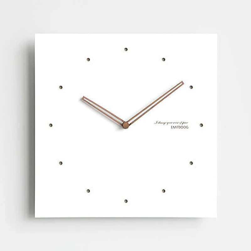 White Quadrangle Wall Clock – Minimalist & Eco-Friendly Design