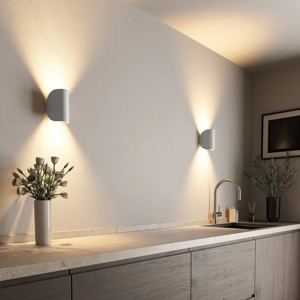 White Up Down Modern Wall Sconce Light - Lattea Global
