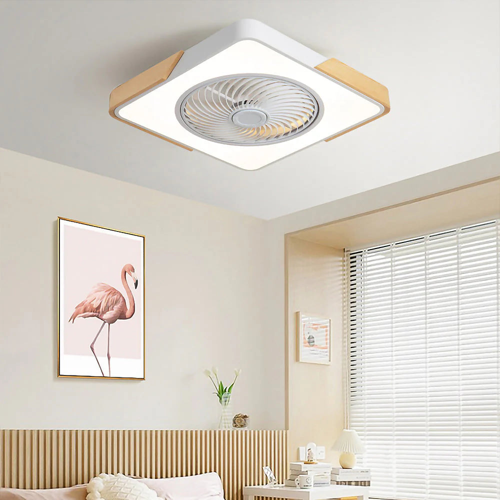 Wood Ceiling Fans with LED Lights - Lattea