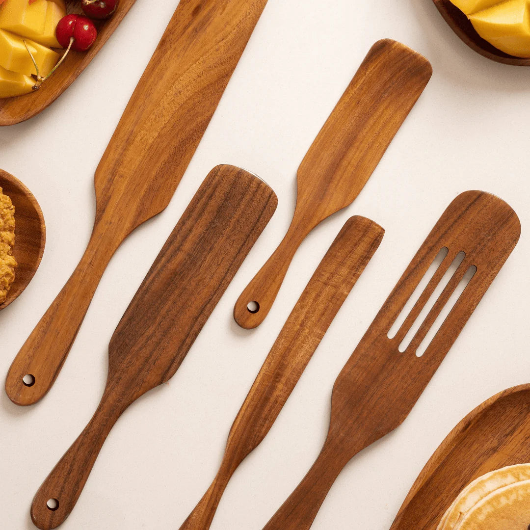 Wooden Spurtle Set – Durable & Versatile Kitchen Utensils