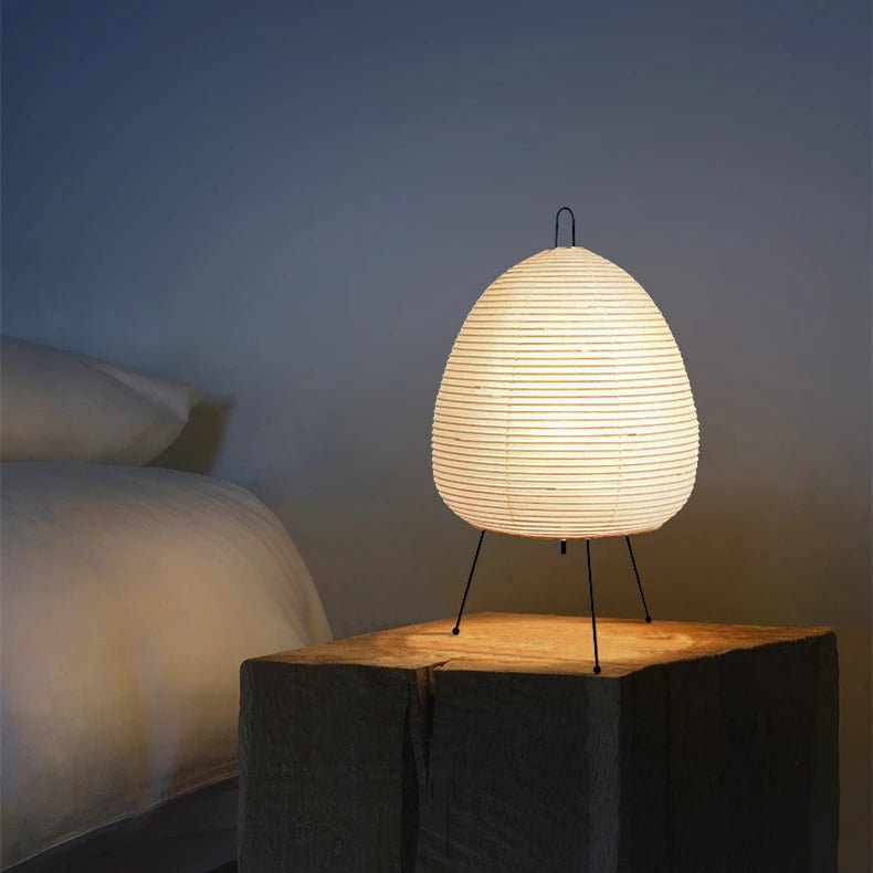 ZenAura - Japanese Rice Paper Tripod Lamp - Lattea Global