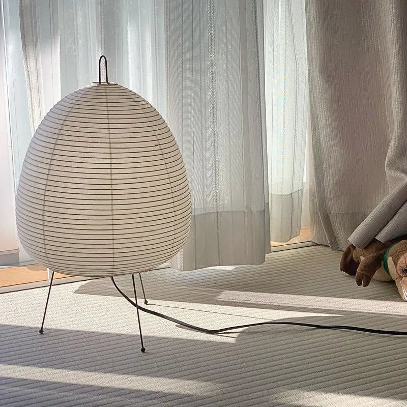 ZenAura - Japanese Rice Paper Tripod Lamp - Lattea Global