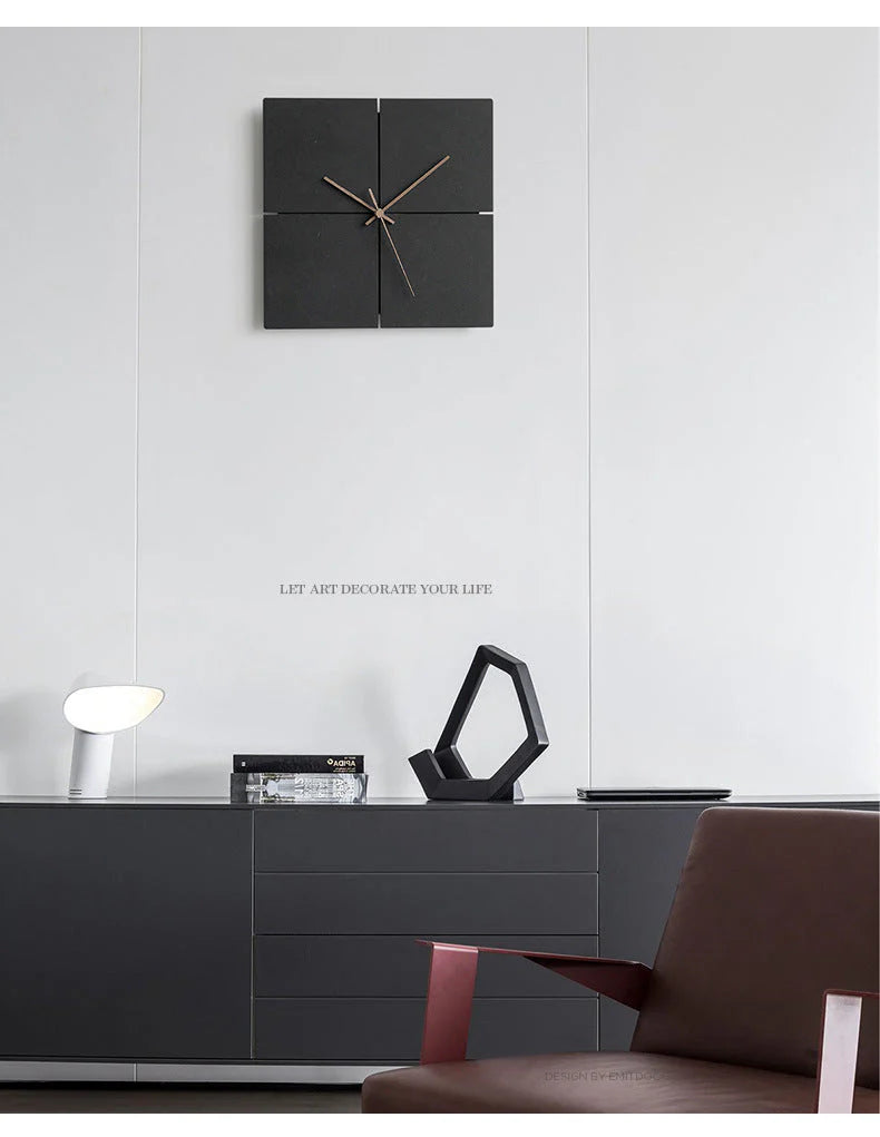 MinimalTime - Minimalist Black Wall Clock